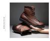 Fashion Men Shoes Winter Boots Retro Ankle Boots PU Lace-Up Casual Boots High-top Men's Shoes Wear-resistant Zapatos Hombre Botas Hombre