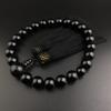 WONDERFUL LOTUS Buddhist Prayer Beads Juzu for Men Ebony Black Onyx Tiger Eye 22 Beads Pure Silk Tassel with Pouch for All Sects Funeral Memorial
