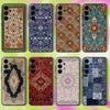 Persian Carpet Floral Patter Phone Case For Samsung S25,S24,S21,S22,S23,S30,Ultra,S20,Plus,Fe,Lite,Note,10,9,5G Black Cover