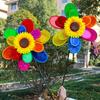 Sunflower Windmill Pinwheel Colourful Sequins Foldable Windmill Carry Camping Picnic Home Garden Decoration Wind Spinner Kid Toy