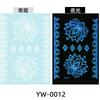 Glow In The Dark Indian Lace Tattoo Stickers - Henna Style Hand Body Art