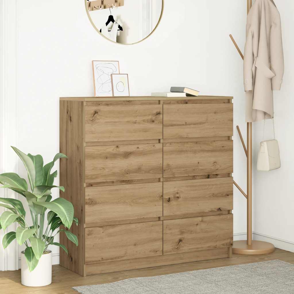 Artisan Oak Sideboard 100 x 35 x 99 cm Engineered Wood