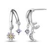 Original 925 Silver Simple Starry Moon Night Zircon Earrings for Women Trending Fashion Jewelry Birthday Gift New In