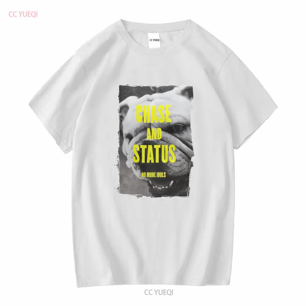 Chase And Status No More Idols Soft T Shirt Long Sleeves Vintage Washed Streetwear Stretched Designer Clothes Versatile Fashion