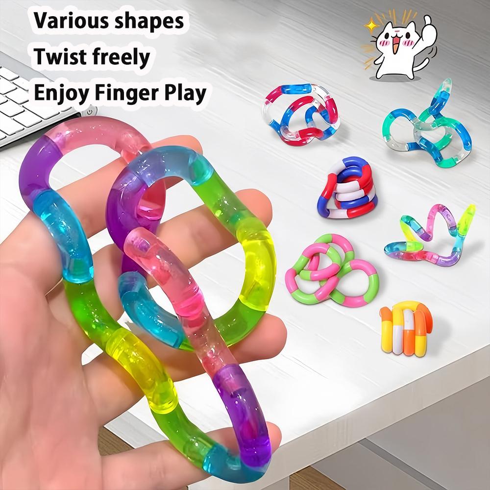 Zabawne Edukacyjne Sensoryczne Zabawki Fidget Kreatywny Odkształcalny Węzeł Łańcuszek Spinner Zabawka do Redukcji Lęku i Stresu Dziecko Nastolatek ADHD