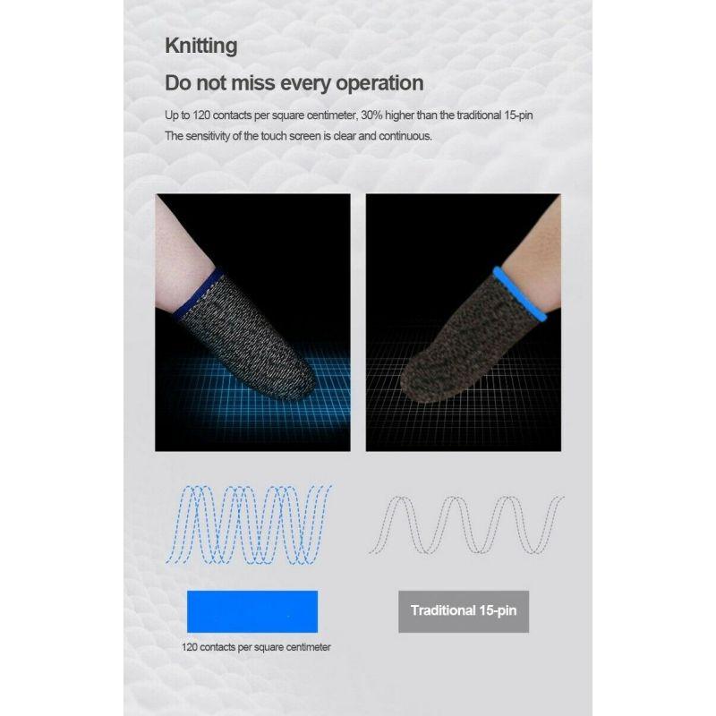 1 Pair Ultra-thin Fiber Finger Thumb  Gloves Sweat Proof Finger Cots For Game