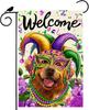 Mask Dog Beads Hat Mardi Gras Garden Ag 12x18 Inch Double Carnival Sided Small Mini Yard Ag Outdoor Outside Holiday Part EEZ