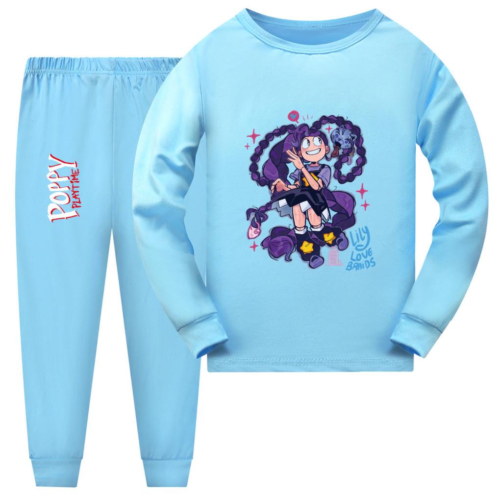 5625 Kids Girls Lily Lovebraids Sleepwear Pajamas Long Sleeves Top T-shirt Pants Sets
