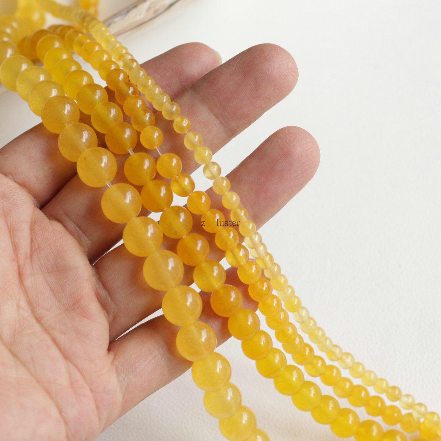 Caramel Agate, Olive, and White Jade Gemstone Bead Strands for Handmade DIY Jewelry