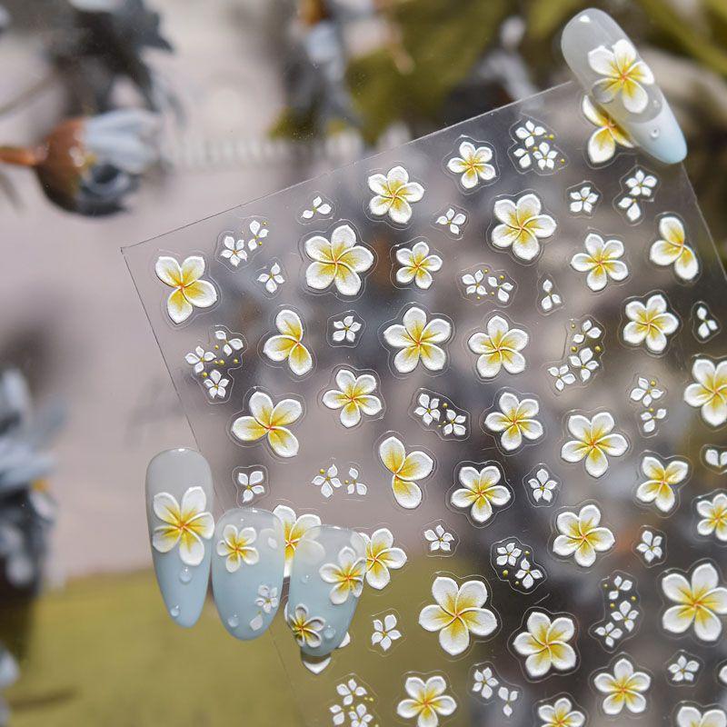 

Gentle Florals Nail Sticker Relief New Arrival 3D 5D Internet Celebrity Ins Fresh Flower Nail Sticker Decoration Passionate egg flower 5173 (relief)