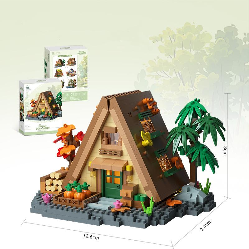 

Wooden house street view puzzle assembled building blocks for boys and girls children s toys desktop ornaments holiday gifts NO box