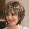 Natural Looking Synthetic Short Wig Brown With Blonde Highlights Layered Pixie Cut For Women
