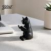 Cat Reading Book Ornament 3D Printed Figurine Decorative with Weighted Anti-Slip Base