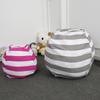 Children's Plush Toy Storage Bag Children's Striped Bean Bag Sofa Large Capacity Quilt Storage Zipper Travel Bag