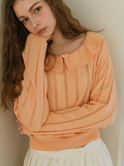 Tinnit Frill Knit_Coral Coral/Coral