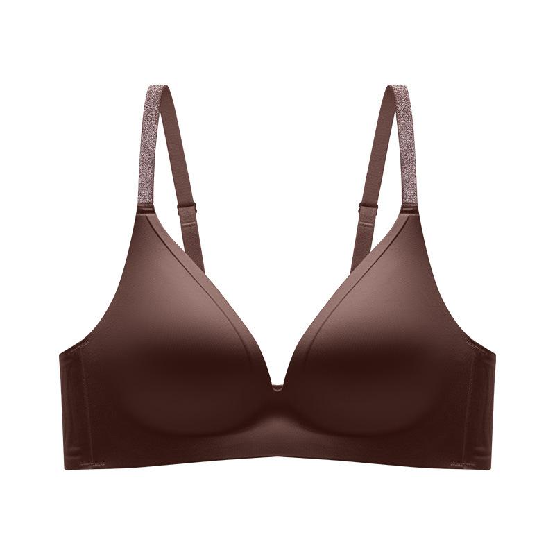 

Premium sense seamless satin support, soft gathering, light closing, anti-sagging steel ring bra 32 (recommended 37.5-45kg)