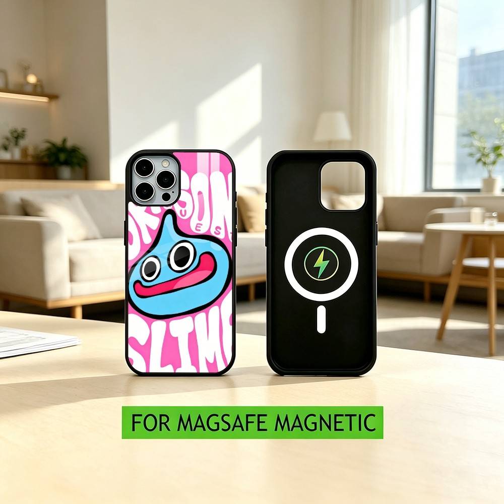 D-Dragon Q-Quest Slime Game Handyhülle Für iPhone17,16,15,14,13,12,11 Plus,Pro Magnetisch Für Magsafe Kabelloses Laden