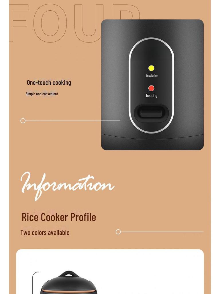 Kompakter Reiskocher mit Antihaftbeschichtung für Schlafsäle – geringer Stromverbrauch, multifunktionales Geschenk