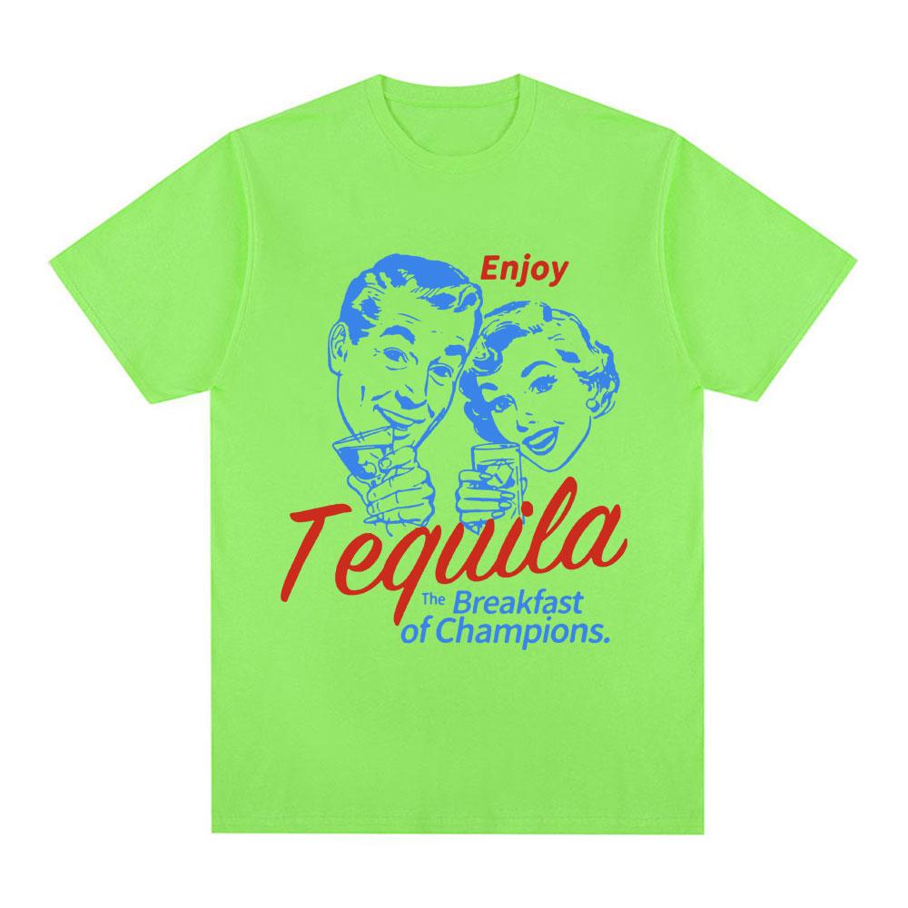 Enjoy Tequila Retro Graphic T Shirt Men Women Cute Funny Alcohol Drinking T-Shirts Vintage Fashion T Shirts Tops Unisex Clothing