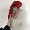 Maschera in Lattice di Babbo Natale con Barba Bianca e Cappello di Natale