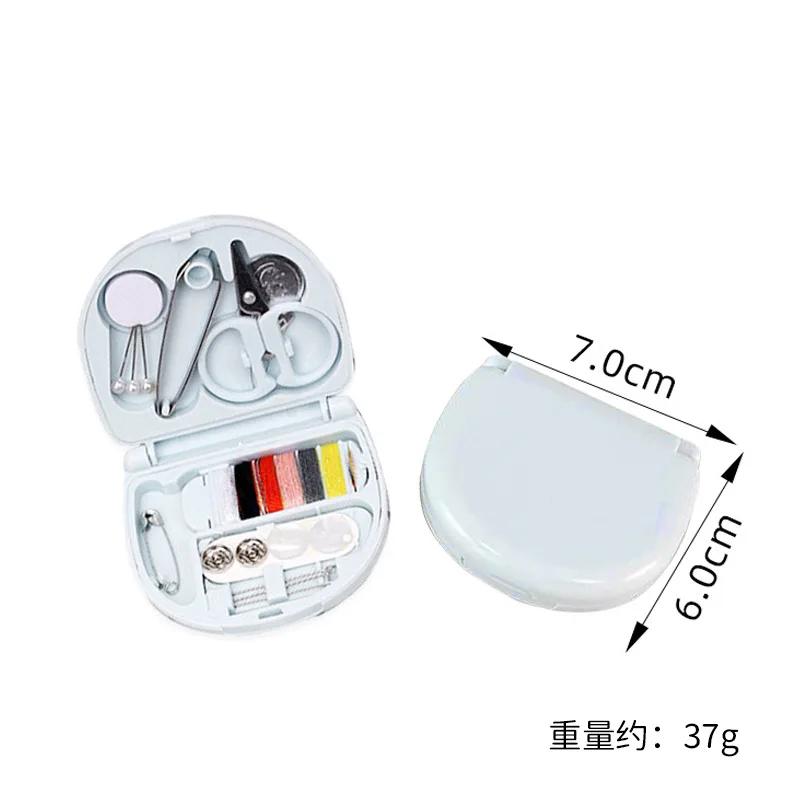 Portable Travel Mini Sewing Kit Buttons Pins Storage Boxes Handmade DIY Sewing Tools Scissor Thimble Needle Threads Box Set
