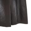 Celine Made In France Lamb Leather Midi Skirt 36 Dark Brown Women Used