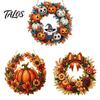 Elegant Holiday Ornament Fall Pumpkin Sunflower Wreath Hanging Decor, Acrylic Hand Painted Festive Party Decoration Window Ornament, Thanksgiving