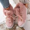 Autumn/Winter New Women'S Flat Snow Boots, Christmas Style Furry Short Boots, Warm And Non-Slip Casual Women'S Shoes