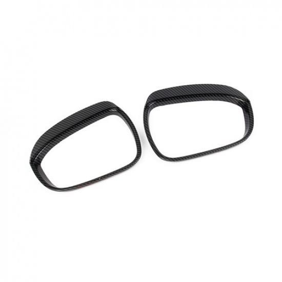 Carbon Fiber Style Side Door Mirror Visor Molding Trim For Mitsubishi Outlander