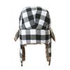 Men's Plaid Earmuffs Winter Warm Plaid Aviator Trapper Hat Outdoor Windproof Cold-proof and Warm Russian Winter Skiing Cap