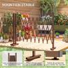 Expanding Trellis Fence, Freestanding Movable Fence, Foldable Garden Screen Panel, 250 x 103.5 cm, Dark Brown