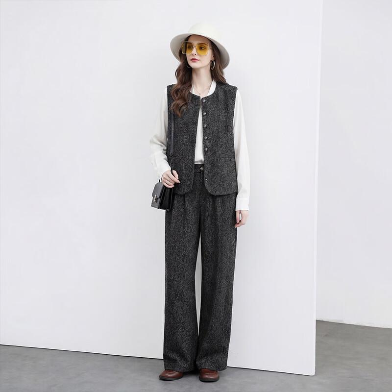 Women s Relaxed Fit Vest & Wide-Leg Pants Set L