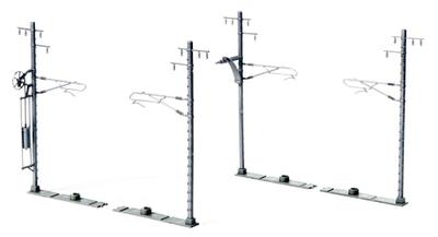 KATO N Gauge Single Track Wide Catenary Pillar Ash 20 Pieces 23-066-1 Railway Model Supplies