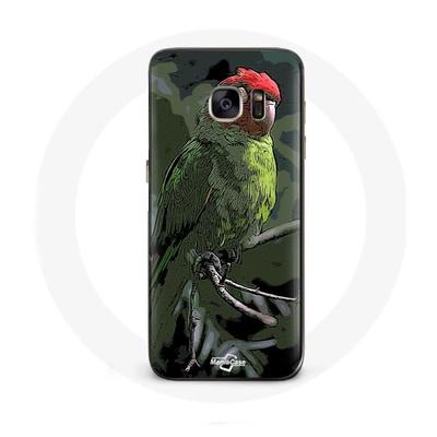 Custodia Samsung Galaxy S7 Pionus Pappagallo Rosso Verde