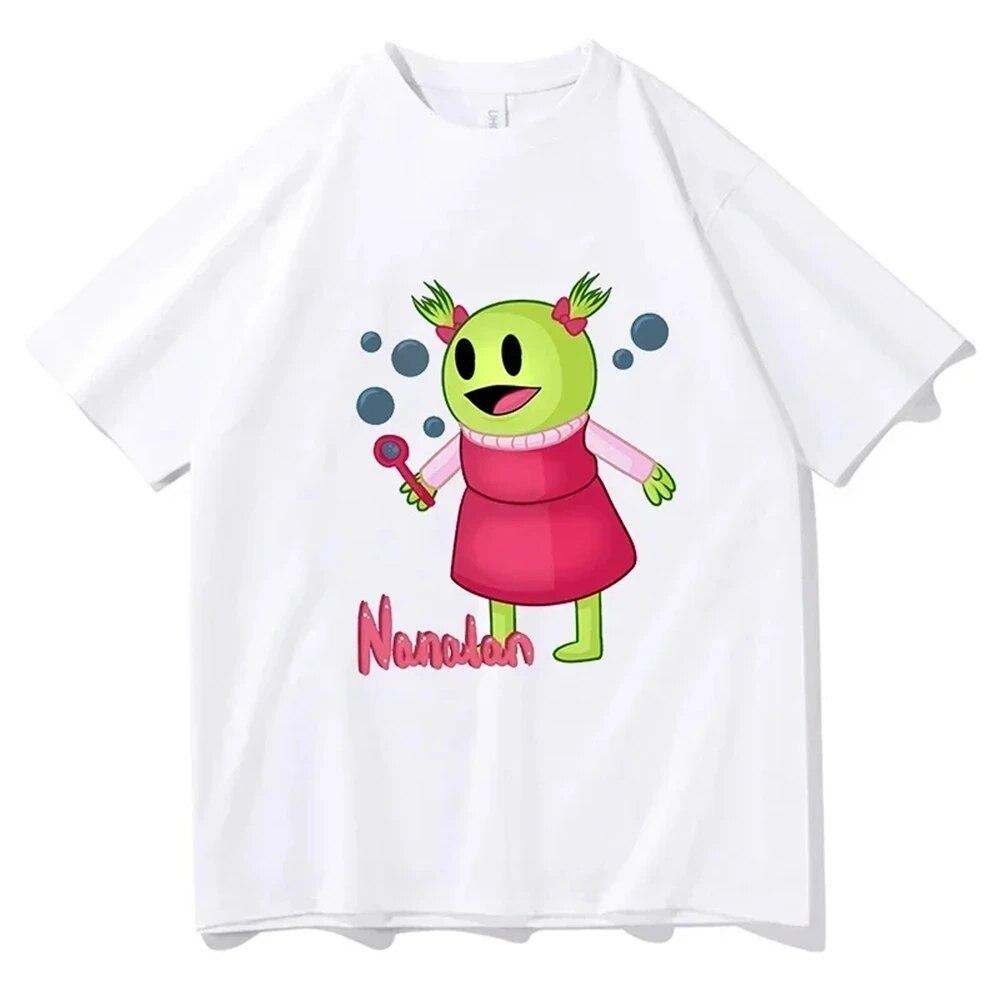 Summer 100% Cotton Tshirts Male/female Casual T-shirts Nanalan Graphic Print T Shirts Fashion Short Sleeve Tees O-neck Tshirts