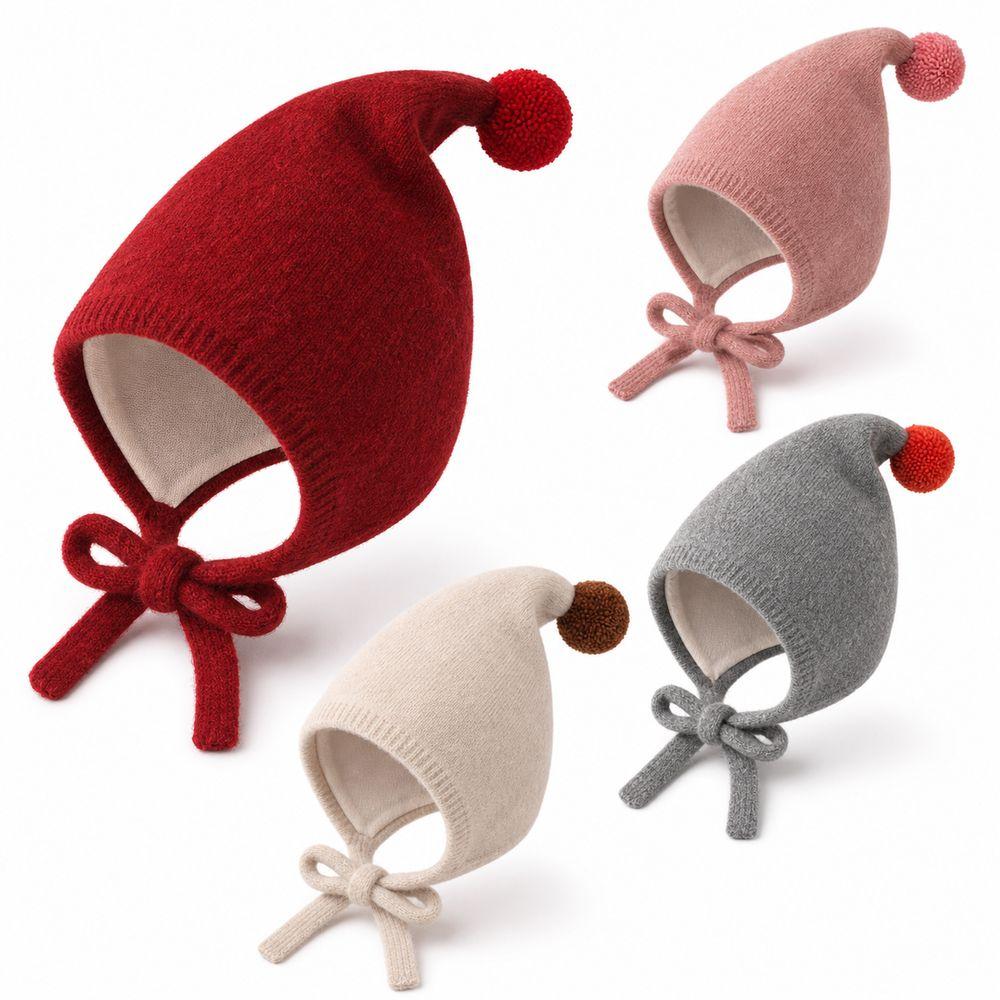 Adjustable Tie Straps Baby Winter Hat Full Ear Coverage Pom Pom Bonnet Cold Weather Wear