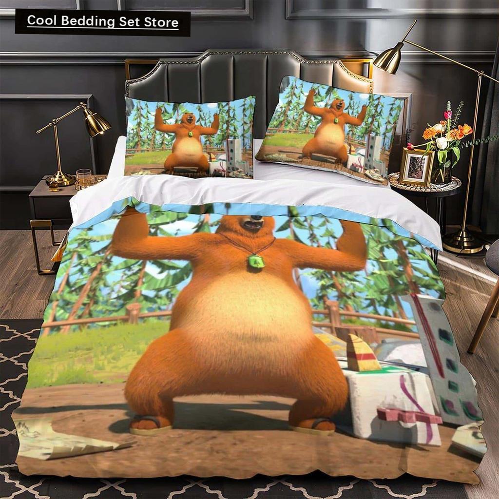 3D Printed Anime Grizzy and the Lemmings Bedding Set Single Twin Full Queen King Size Bed Set Adult Kid Bedroom Duvet Cover Sets