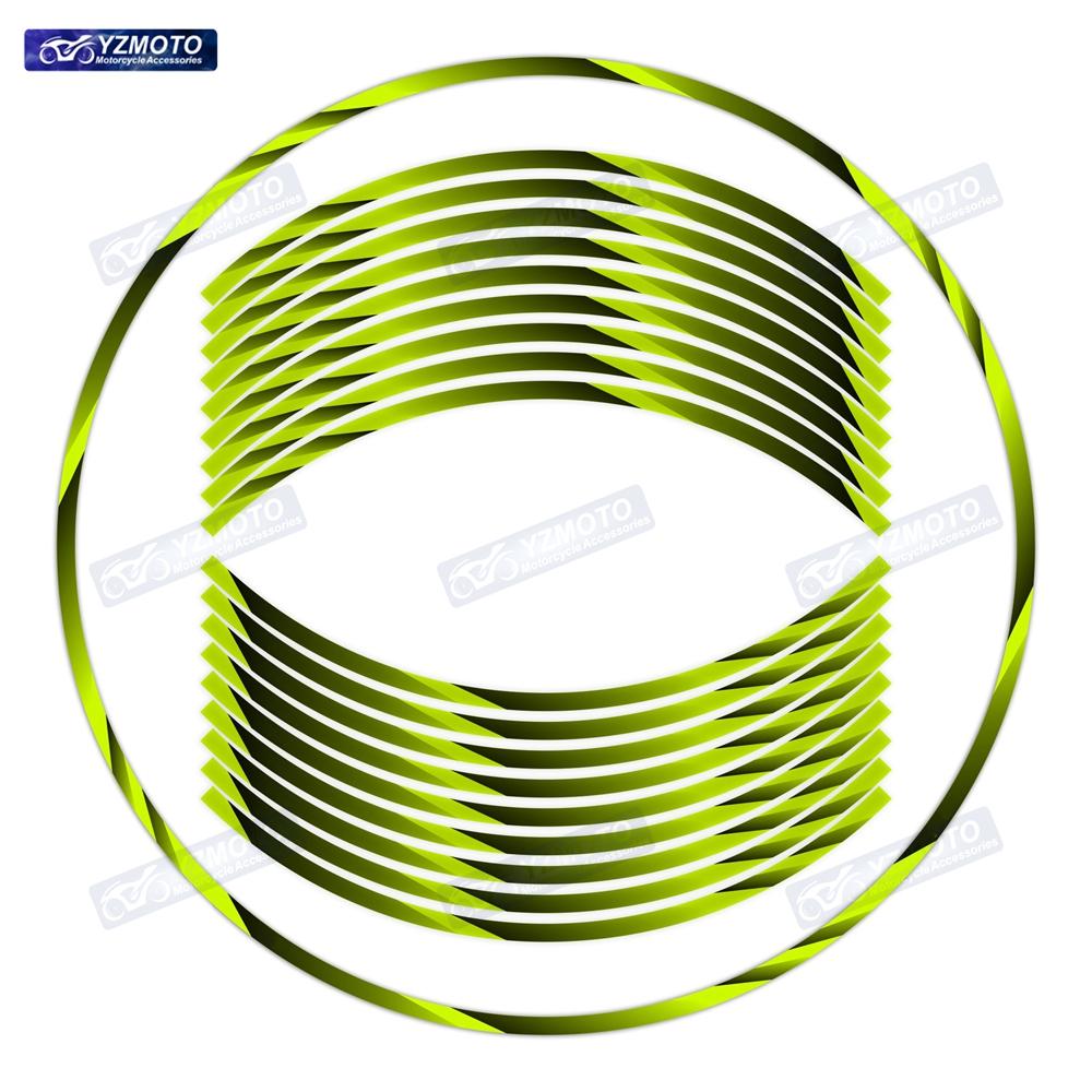 Motorcycle Reflective 17 Inch Wheel Stickers Racing Rim Stripe Tape Hub Decal Motorbike For Yamaha YZF R1 R6 R7 FZ1 FZ6 FZ8