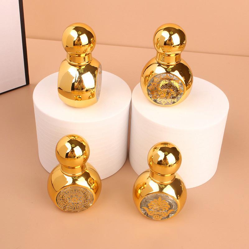 15ml Perfume Dispenser Bottle Portable Glass Mini Essential Oil Roll-On Bottles Refillable Small Sample Sub-Bottle Container