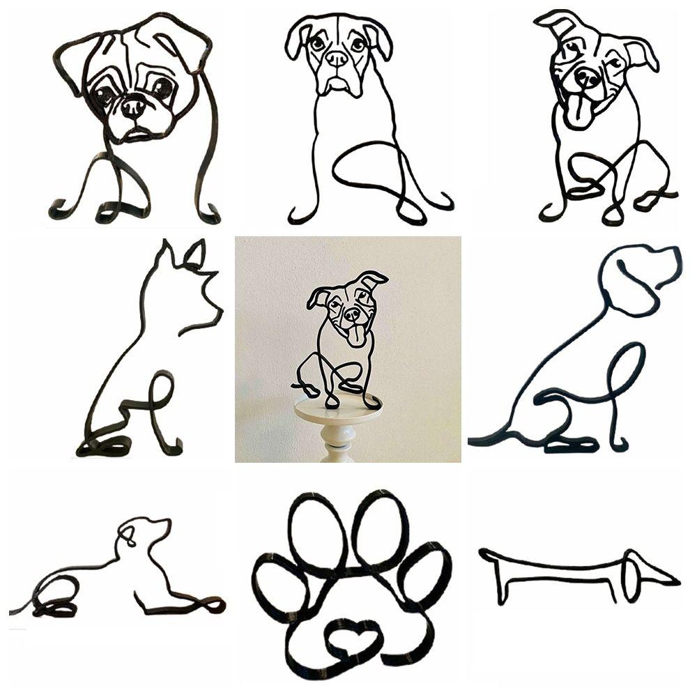 

Мини-скульптура для собак, железные миниатюры для собак, простой двор 2