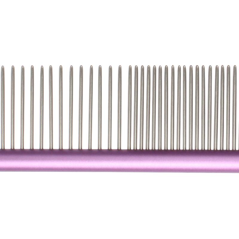 Pet Supplies, Color Steel Comb, Purple Steel Comb, Single Row of Dense Teeth, Straight Row Comb, Beauty Comb, Hair Pulling Comb