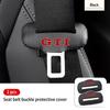 2/5pcs Leather Seat Belt Buckle Protective Cover Wear Resistant For Volkswagen VW Golf 4 5 6 7 GTI Tiguan Passat B5 B6 B7 CC