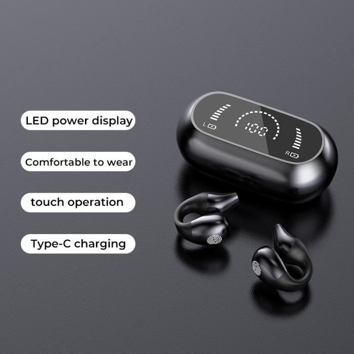 Wireless Earphones - AIHONTAI - 2023 - Bone Conduction - Ear Clip - Sport