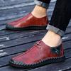 Spring 2025 Foreign Trade Large Size Men's Shoes New Hand-stitched Leather Shoes Outsole Casual Men's Leather Shoes
