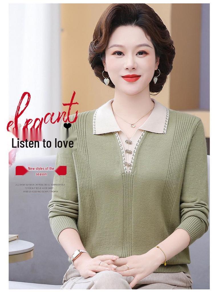 Mamas altersloser Pullover: Herbst/Winter-Mode für Frauen mittleren Alters - Einfache Strickbluse