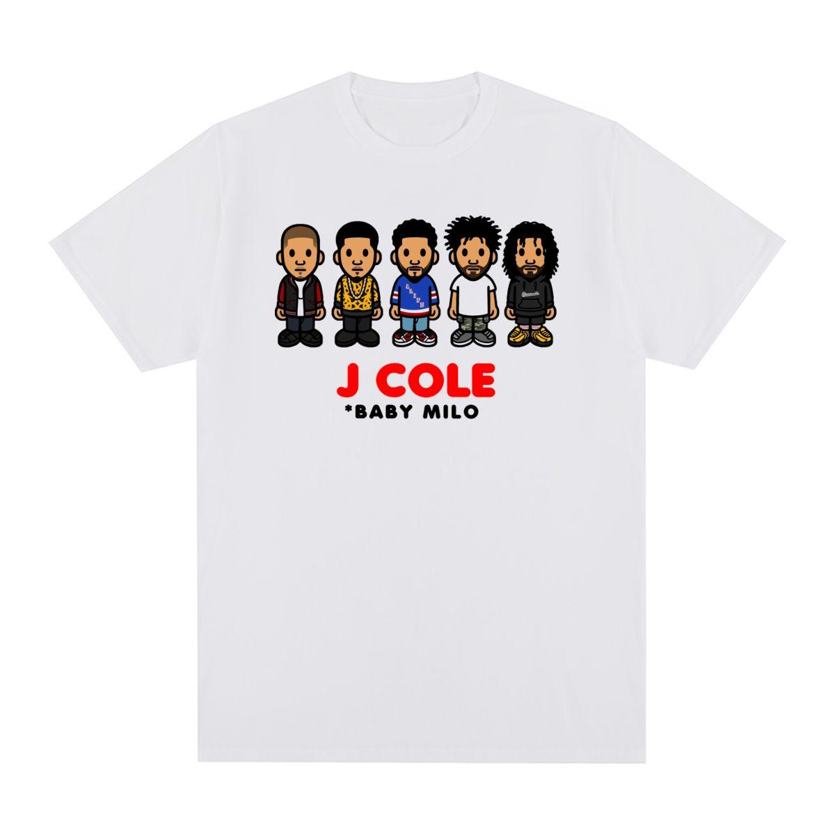 Винтажная футболка J Cole Dreamville Рэпер Хип-хоп Музыка Хлопок Мужская футболка Новая футболка Футболка Женские топы S