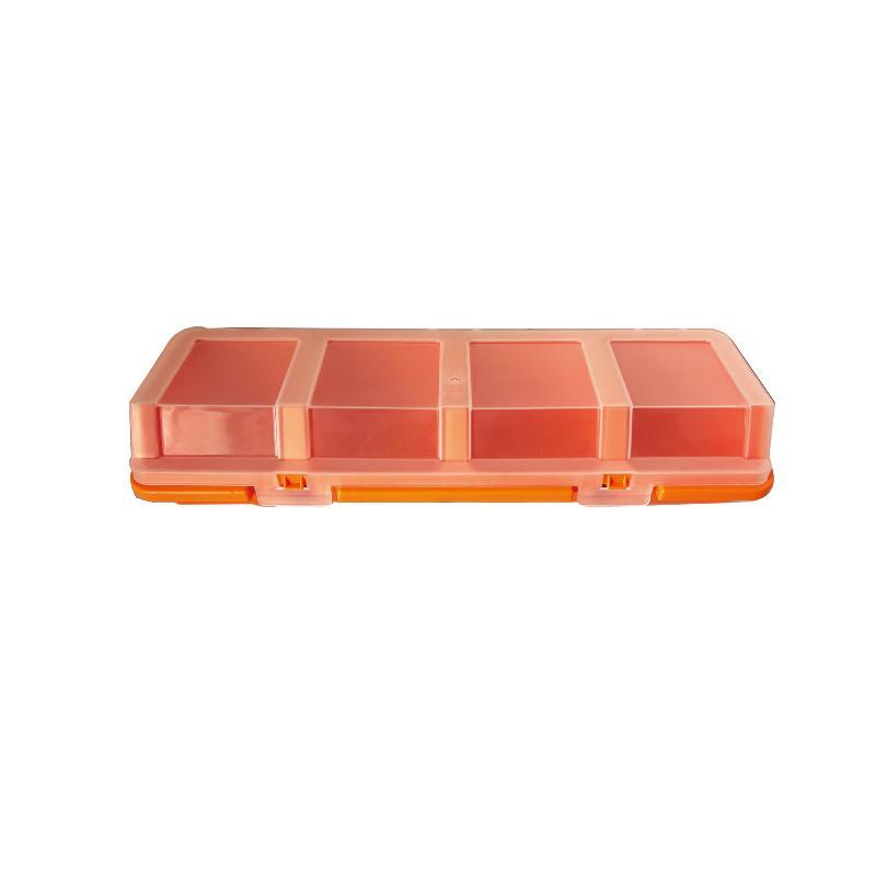 Plastic Screw Parts Organizer Box 4 Compartments Lightweight Portable Storage Holder for Home DIY Craft Nails Screws Hardware