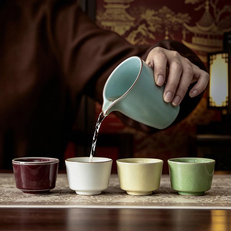 Forbidden City merchandise five famous kilns tea set gift box set set to send elders and leaders high-end business gifts