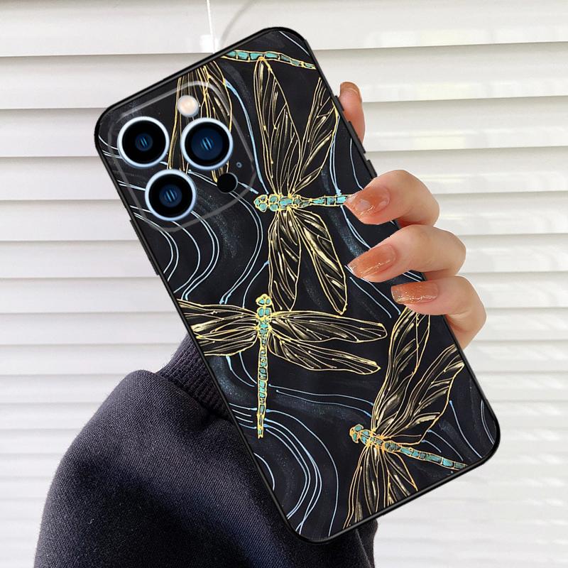 Dragonfly Phone Case For iPhone 17 16 15 14 11 12 13 Pro Max Mini 15 16 Plus 16e 17Air Cover Fundas