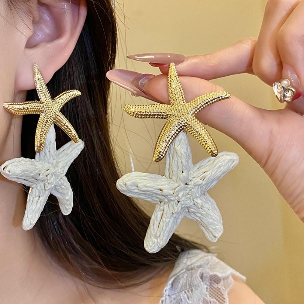 Personality Starfish Ear Pendant Elegant Star Dangle Earrings Unique Starfish Earrings Vacation